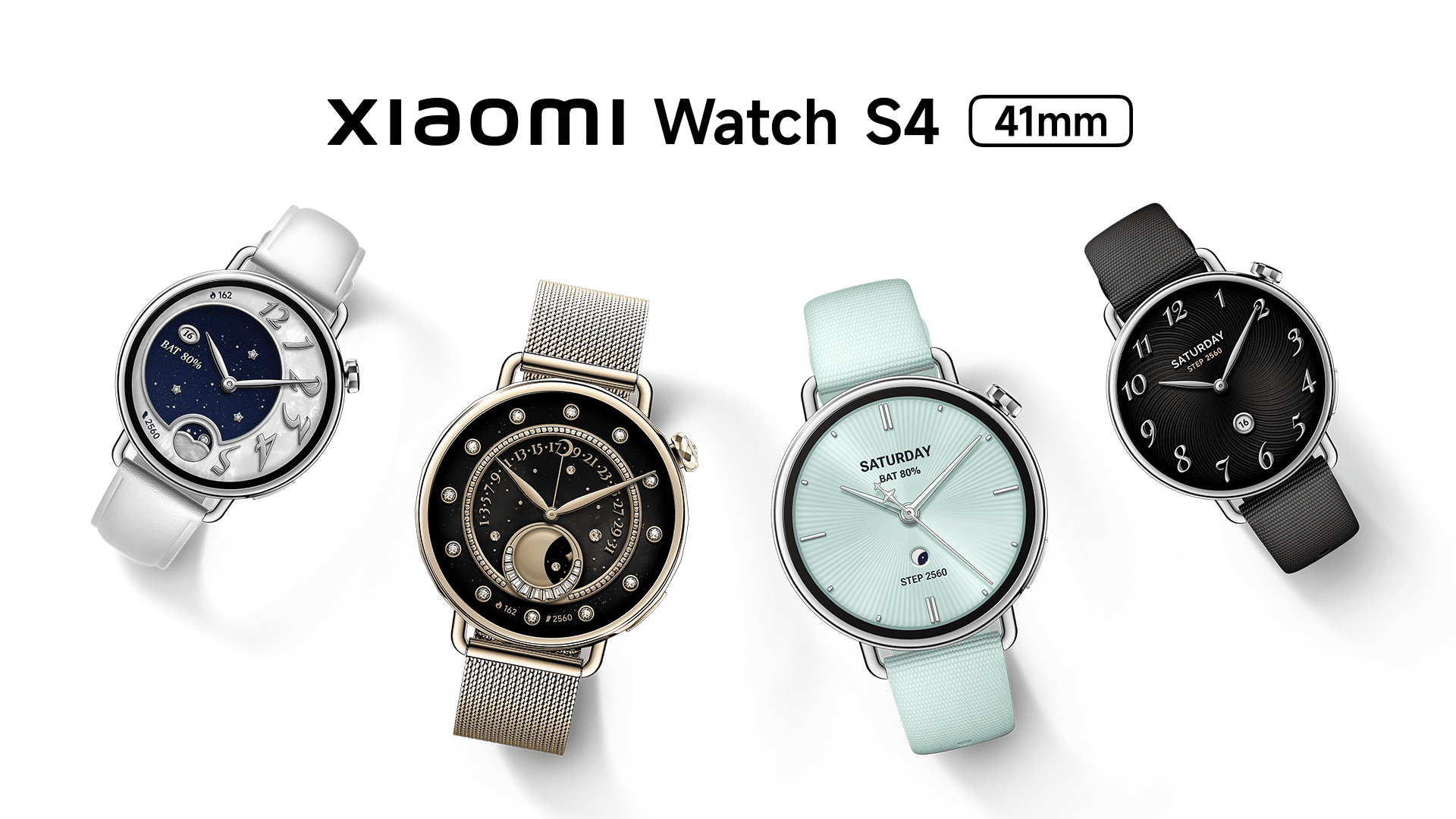 Xiaomi Watch S4 41mm - White Leather – Obrázok 3